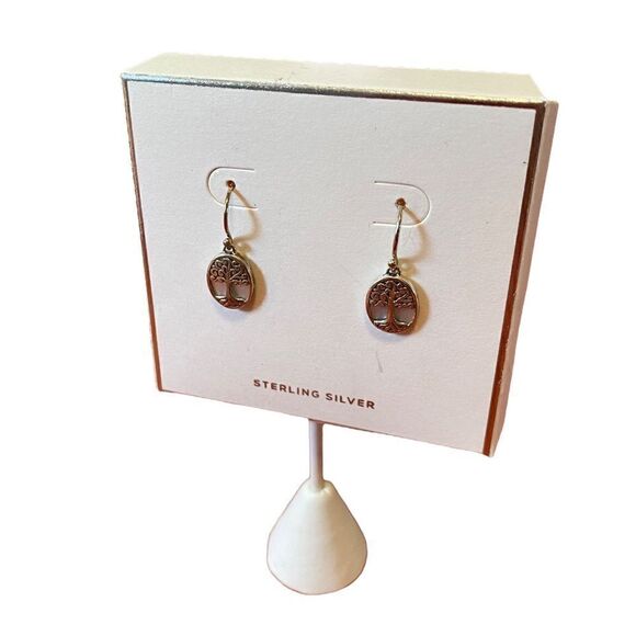 Annika Witt Sterling Silver Tree Earrings. Simple & Beautiful. - Picture 3 of 7